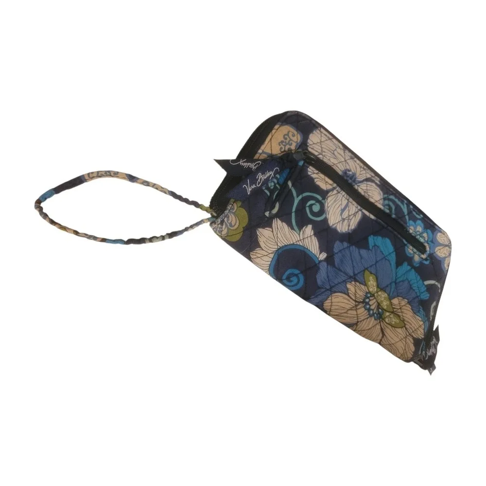 Vera Bradley Blue Floral  Wristlet Wallet Clutch‎